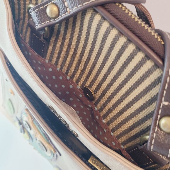 Chala Owl Convertible Backpack Tote – Earth Tones with Whimsical Charm - Picture 5 of 16